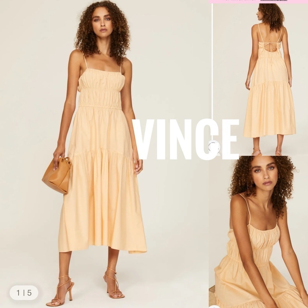 BNWT Vince Women's Tie Back Cami Dress size M retail $495
